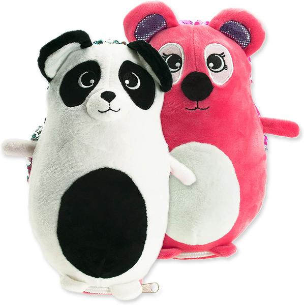 Prodotto: NIC-02542.ROSA/BIANCO - GIRABRILLA MARSUPIOTTI 2 IN 1 ASTUCCIO E  PELUCHE - PANDA/KOALA - NICE