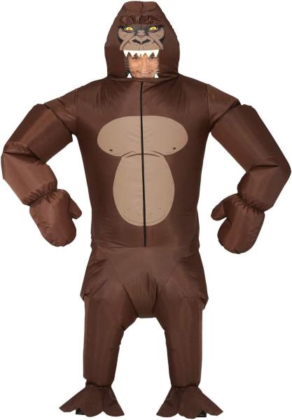 Gorilla Costume gonfiabile mascotte per adulto peluche animale