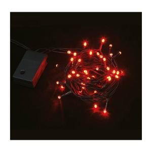 LUCI NATALIZIE CATENA LUMINOSA GHIRLANDA LED 100 L. MULTIFUNZIONI ROSSO C E