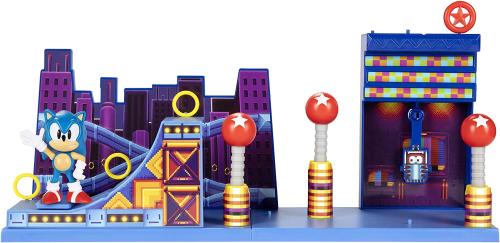 Prodotto: JAK-406924 - SONIC - PLAYSET ZONA STUDIOPOLIS CON PERSONAGGIO  SONIC 6,5 CM - JAKKS PACIFIC