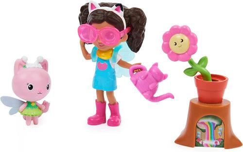 GABBY DOLLHOUSE NETFLIX PACK DA 2 PERSONAGGI E ACCESSORI KARAOKE FELINO DI  GABBY