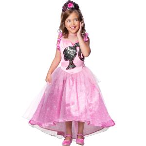 COSTUME BARBIE PRINCIPESSA BAMBINA MISURA 3-4 ANNI