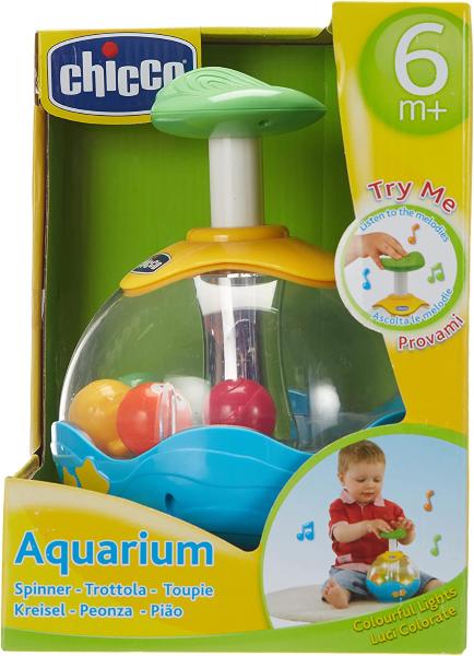 CHICCO Trottola Acquario Elettronica con Luci e Suoni Prime Attività per  Bambini da 6+ Mesi - 70074