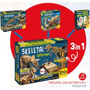 I'M A GENIUS SKELETAL COLLECTION 3 IN 1 (98392) DINOSAURI JURASSIC