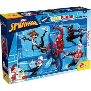 PUZZLE DOUBLE FACE MAXI FLOOR 108 PZ SPIDERMAN MARVEL 