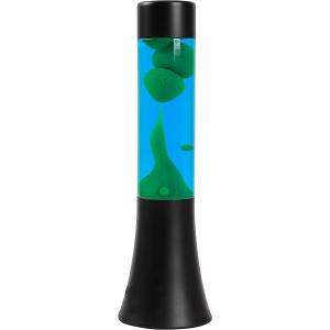 LAMPADA LAVA BASE NERA LIQUIDO BLU/VERDE 30 CM