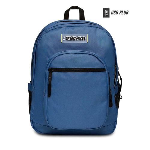 Zaino scuola Freethink Seven Unisex - Azzurro 33 x 44 x 20 cm