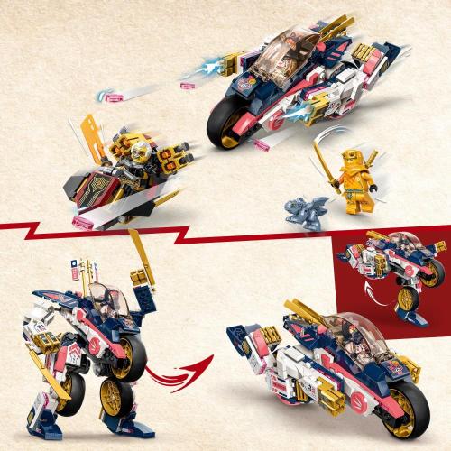 LEGO® NINJAGO® 71792 Sora e il suo robot a motore trasformabile