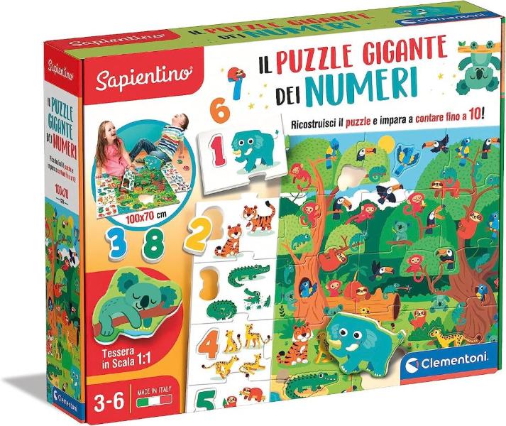 Prodotto: CLE-16652 - SAPIENTINO IL PUZZLE GIGANTE DEI NUMERI - CLEMENTONI