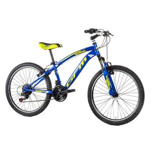 BICICLETTA 24 MTB MOUNTAIN BIKE UOMO MERCURY FORCELLA AMMORTIZZATA CON CAMBIO 21V BLU