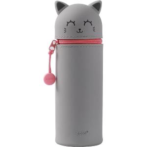 ASTUCCIO SILICONE GATTO GRIGIO