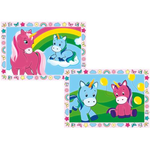 Ravensburger - CreArt Serie Junior, Unicorni, Kit dipingere con i Numeri,  contiene 2 tavole prestampate, Pennello, Colori, Gioco Creativo per maschi  e femmine dai 5+ anni di età a 16,99 €