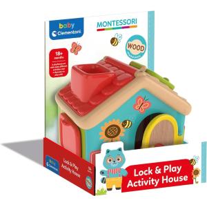 MONTESSORI BABY ACTIVITY HOUSE MONTESSORI EDUCATIVO 1 ANNO, ELEMENTI IN LEGNO, CASA ATTIVITA'