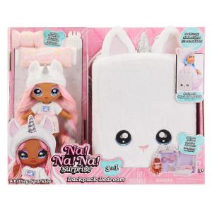 NA! NA! NA! SURPRISE 3-IN-1 BACKPACK BEDROOM UNICORN PLAYSET- WHITNEY SPARKLES