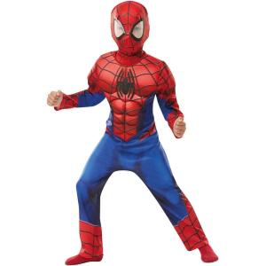 COSTUME SPIDERMAN DELUXE BAMBINO MISURA 5-6 ANNI CON MUSCOLI