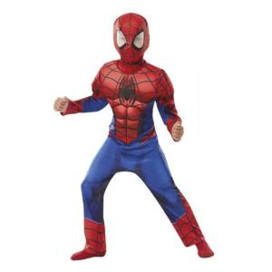 COSTUME SPIDERMAN DELUXE BAMBINO MISURA 7-8 ANNI CON MUSCOLI