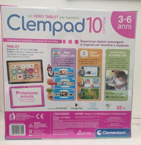 Prodotto: CLE-16795P.1 - CLEMPAD 10'' TABLET 3-6 ANNI ROSA - CLEMENTONI