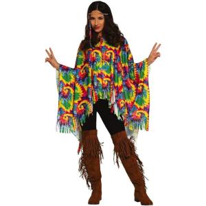 COSTUME PONCHO MESSICANO HIPPIE UNISEX MIS. 38-40