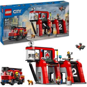 LEGO CITY FIRE CASERMA DEI POMPIERI E AUTOPOMPA