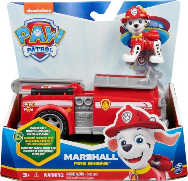 Spin Master - PAW Patrol, camion dei pompieri di Marshall con personaggio  per bambini dai 3 anni