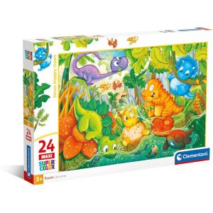 PUZZLE 24 PZ MAXI SUPERCOLOR DINOS HAPPY OASIS DINOSAURI 