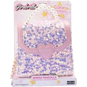 GIRABRILLA FASHION BAULETTO BORSETTA POCHETTE CON MANIGLIE DI PERLE E TRACOLLA