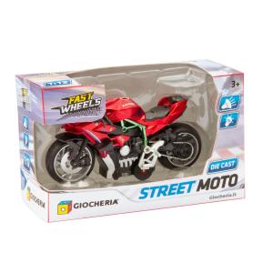 FAST WHEELS - MOTO DIE CAST LUCI E SUONI 1:12