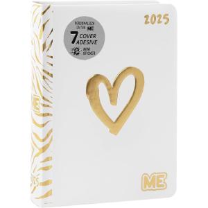 DIARIO AGENDA 16MM MEDIUM LOVE LUXURY ME BIANCO