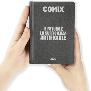 DIARIO AGENDA COMIX 16M MIGNON PLUS NERO E ARGENTO