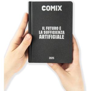 DIARIO AGENDA COMIX 16M MINI 11X15X3 NERA E ARGENTO