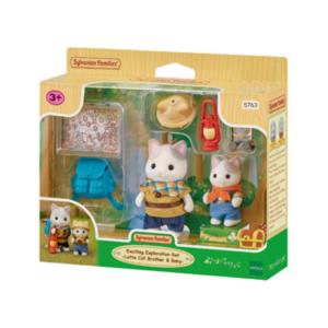 SYLVANIAN FAMILIES - SET DA ESPLORAZIONE: FRATELLO E BEBÈ GATTO LATTE