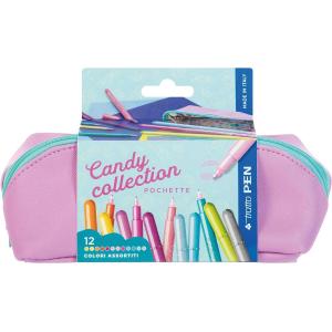 ASTUCCIO TRATTO CANDY COLLECTION ROSA E VERDE ACQUA