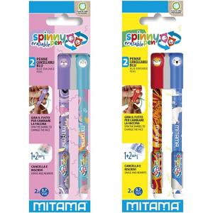 SET DUE PENNE CANCELLABILI SPINNY PEN PUNTA 0,7 MITAMA 2 MODELLI