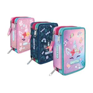 ASTUCCIO 3 ZIP GIOTTO CANDY COLLECTION UNICORNO