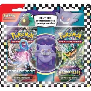 CARTE POKEMON - CONFEZIONE CON GOMMA DA CANCELLARE GENGAR E 2 BUSTINE ESPANSIONE