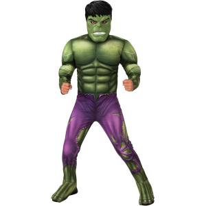 COSTUME HULK CON MUSCOLI DELUXE BAMBINO MISURA 3-4 ANNI