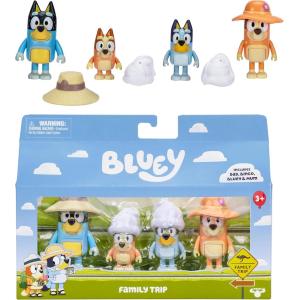 BLUEY 4 PERSONAGGI FAMILY TRIP