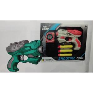 FORTI EROI - SHOTING GAME PISTOLA MUNIZIONI E BERSAGLIO 2 COLORI