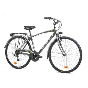 BICICLETTA 28 CTB CITY BIKE MAN SATURN ALLOY 21V FUM/VERDE