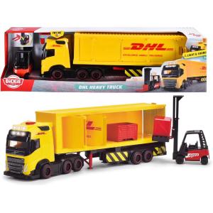 CAMION DHL 35 CM LUCI E SUONI CON MULETTO