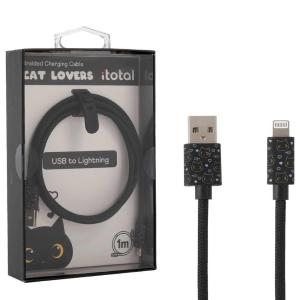 CAVO USB - LIGHTNING BLACK CAT IPHONE GATTO NERO