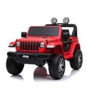 AUTO ELETTRICA JEEP WRANGLER RUBICON 12V 2 POSTI ROSSA MP3