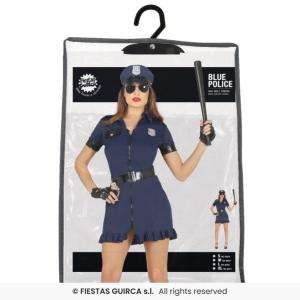 COSTUME POLIZIOTTA POLIZIA ADULTA TAGLIA 42-44