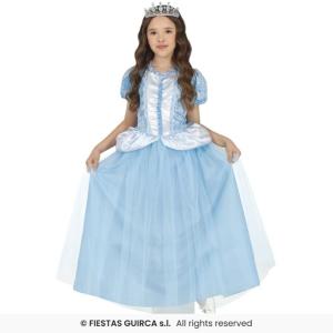 COSTUME PRINCIPESSA FANTASY BLU BAMBINA TAGLIA 5-6 ANNI