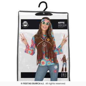 COSTUME HIPPIE FIGLIA DEI FIORI ADULTA TAGLIA 36-38 (S)