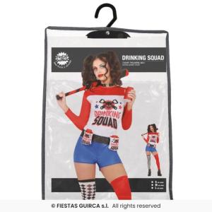 COSTUME DRINKING SQUAD HARLEY QUINN ADULTA TAGLIA 36-38 (S)