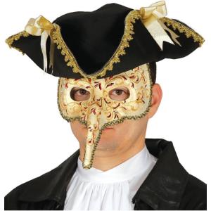  MASCHERA VENEZIANA CON NASO LUNGO A BECCO