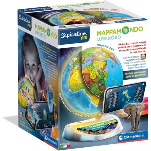 SAPIENTINO PIU MAPPAMONDO GLOBO ESPLORAMONDO LUMINOSO LIGHT UP GLOBE WITH AR