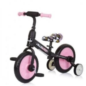 BICI BICICLETTA CON ROTELLE MAX BIKE ROSA