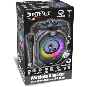 AMPLIFICATORE DINAMICO WIRELESS CON MICROFONO COLORI ARCOBALENO